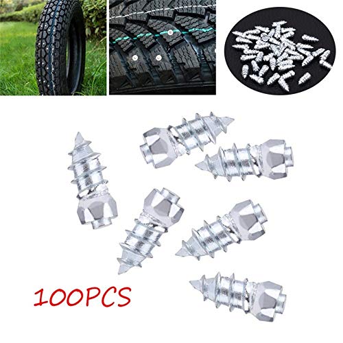 100x Screw-In Tire Studs – 15mm Snow Spikes For Winter Traction