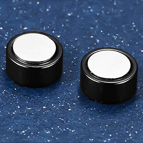 8PCS Asoorted Size 6-12MM Stainless Steel Magnetic Fake, Black, Size No Size4