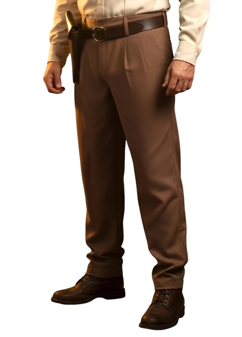 thecostumebase Indiana Jones Pants Safari Raiders Party Fancy Costume (M) Dark Khaki