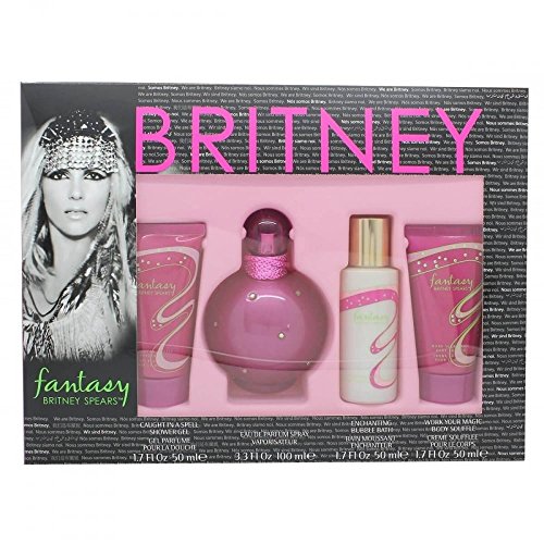 Fantasy Britney Spears By Britney Spears Gift Set For Women Eau De Parfum Spray 1.7 Oz & Body Souffle 1.7 Oz & Shower Gel 1.7 Oz & Bubble Bath 1.7 Oz