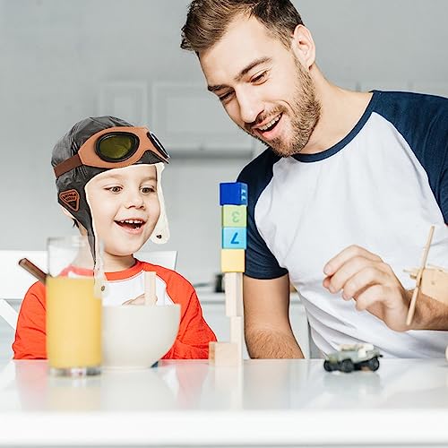 HUIANER Soft Warm Hat Leather Cap with Earmuffs for Baby Kids Photography Props4