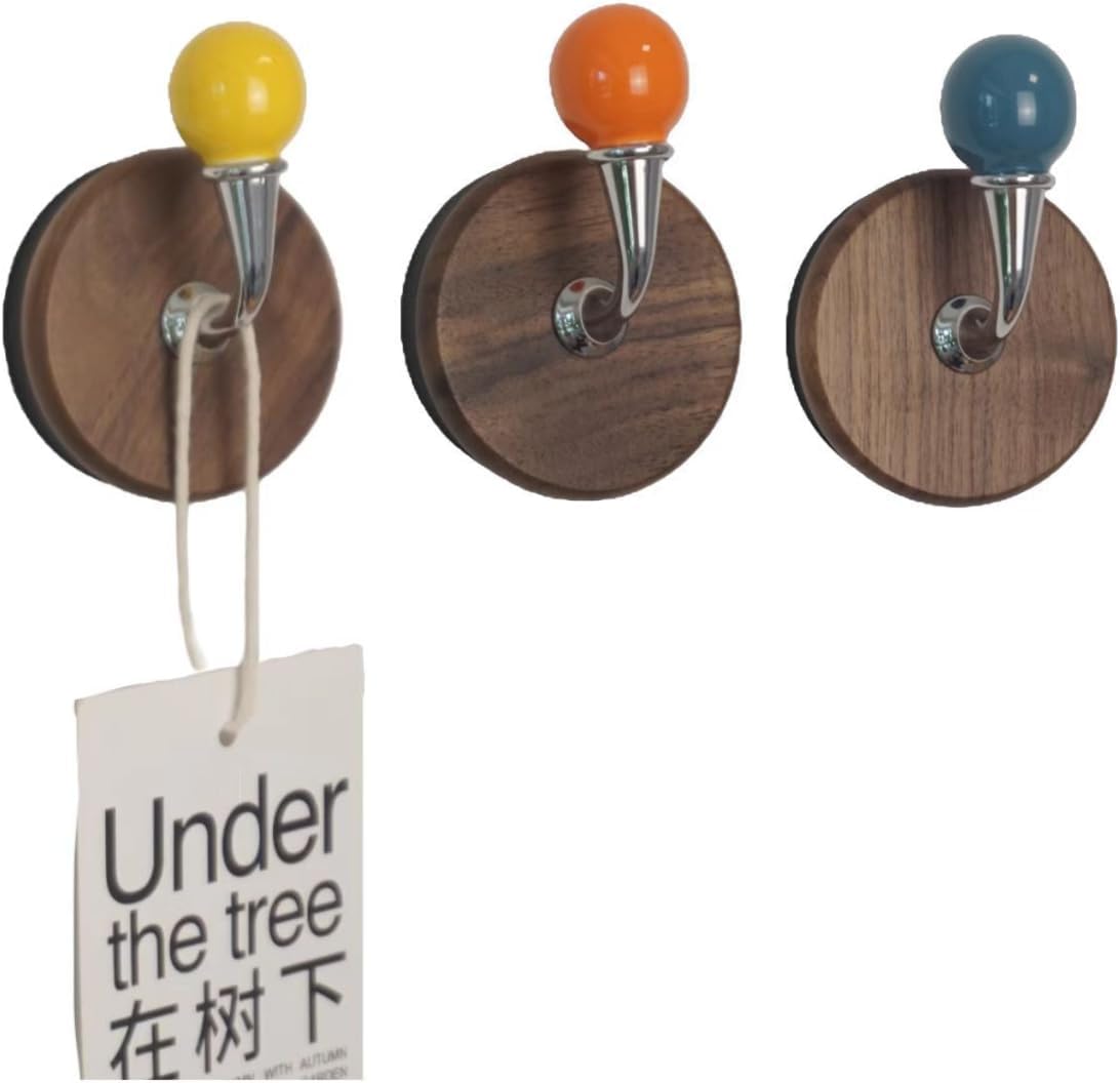 3 Pcs Colorful Magnetic Hooks Heavy Duty Magnet Hook Strong Neodymium Magnetic Coat Hooks Magnetic Hanger for Refrigerator, Metal Door, Locker for Hanging Towel, Coat, Bag, Umbrella (Q)