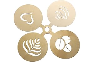 4-Piece Stainless Steel Coffee Decorating Stencils