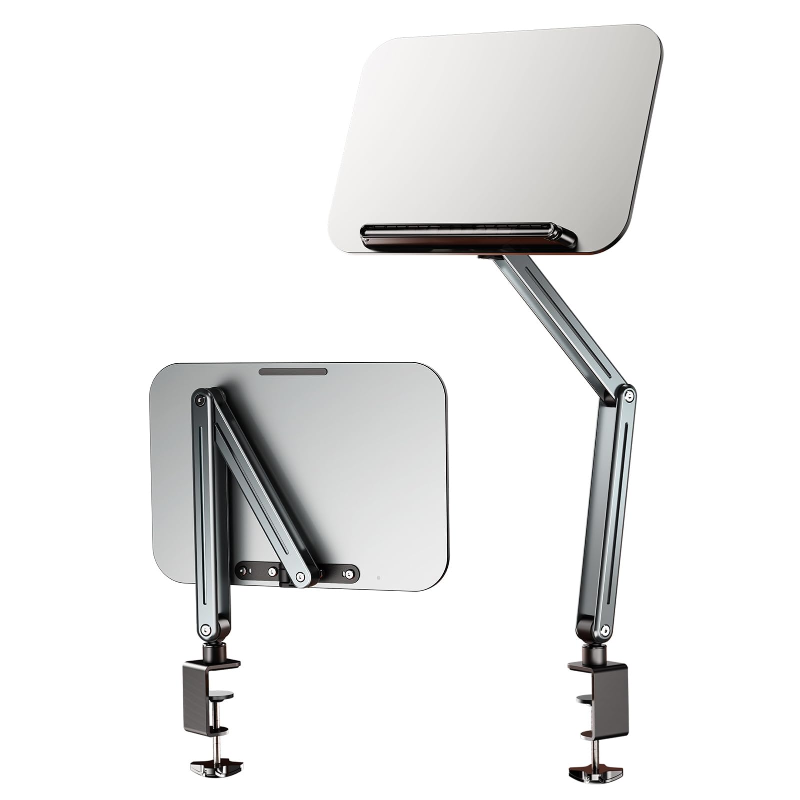 Fabater Supporto per Libri da Tavolo per Lettura, Braccio a Sbalzo con Rotazione a 360°, Supporto per Libri di Cucina Ad Altezza Regolabile, Adatto per di Ereader da 14-17,3 Pollici, per Pieghevole