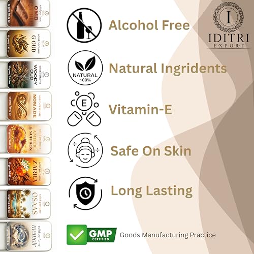 Image of Solid Perfume |Osaas&White amber Alcohol Free Wax Perfume Balm, Long Lasting | Pocket Tin 12g, Pack Of 2| Non Greasy Smooth Glide, Travel Friendly Men And Women