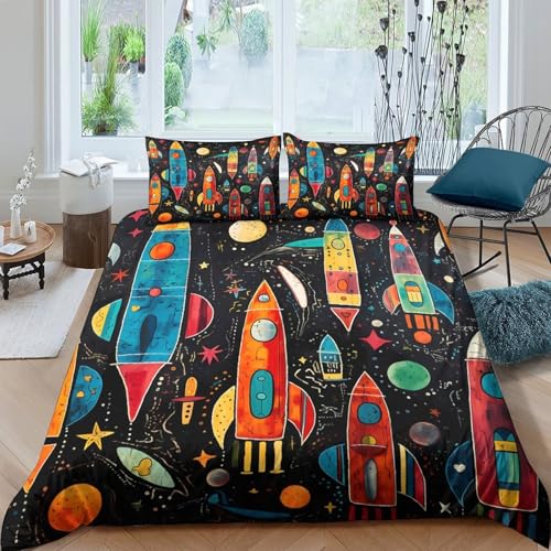 Housse de couette 3D espace pour décorer la chambre enfant - 4