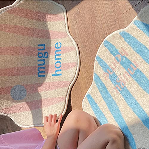 Tapis de bain antidérapant en forme de coquillage bleu absorbant - 4