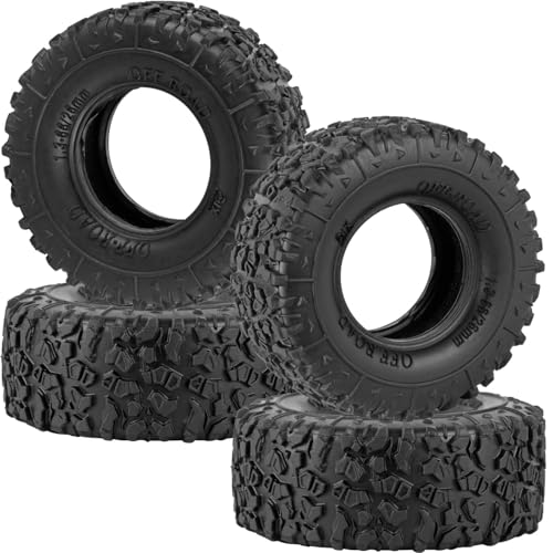 BRCatWPark RC 1.3 Soft Rubber Wheel Tires for 1/18 TRX4M,1/24 SCX24 RC Crawler Car,RC 1.3 in Rubber Wheel Tires,Road Soft Tires