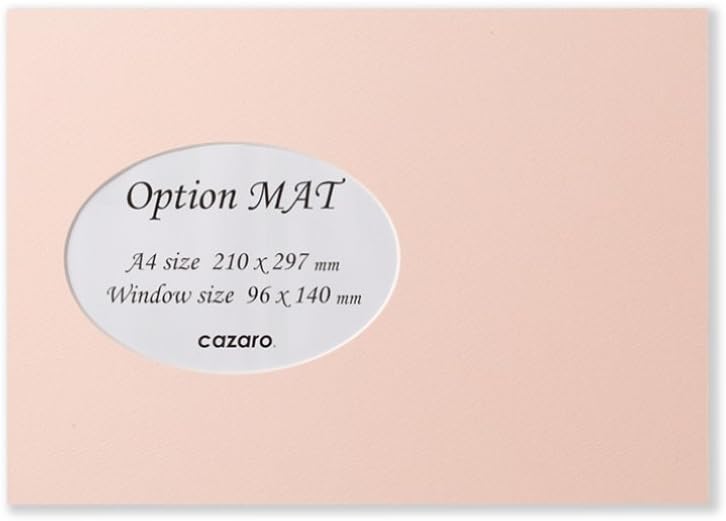 大仙 Daisen Cazaro V004P0102 Picture Frame, Option Mat, A4, Window B, Oval, Sakura