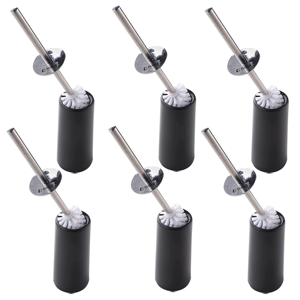 Kuber Industries Stainless Steel Toilet Brush with Holder|480|Pack Of 6|Black (B0CN17BQF7) Amazon Price History, Amazon Price Tracker