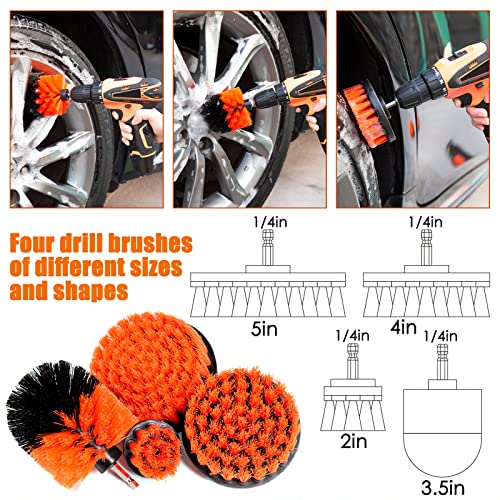 Mateauto Car Detailing Kit, 20Pcs Auto Detailing Brush Set, Car Interior Detailing Kit & Car Wash Kit With Cleaning Gel And Drill Brush For Wheel Cleaning,Interior And Exterior #TOP2
