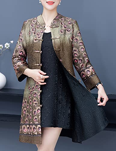 Women’s Reversible Crinkle Texture Long Sleeve Top - Floral/Peacock & Solid Color4