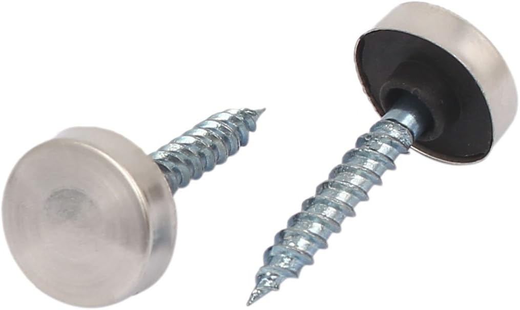 Bathroom Door Quality Parts Table Round Stainless Steel Mirror Screw Cap Nail 14mm Dia 300pcs Model:55as46qo349