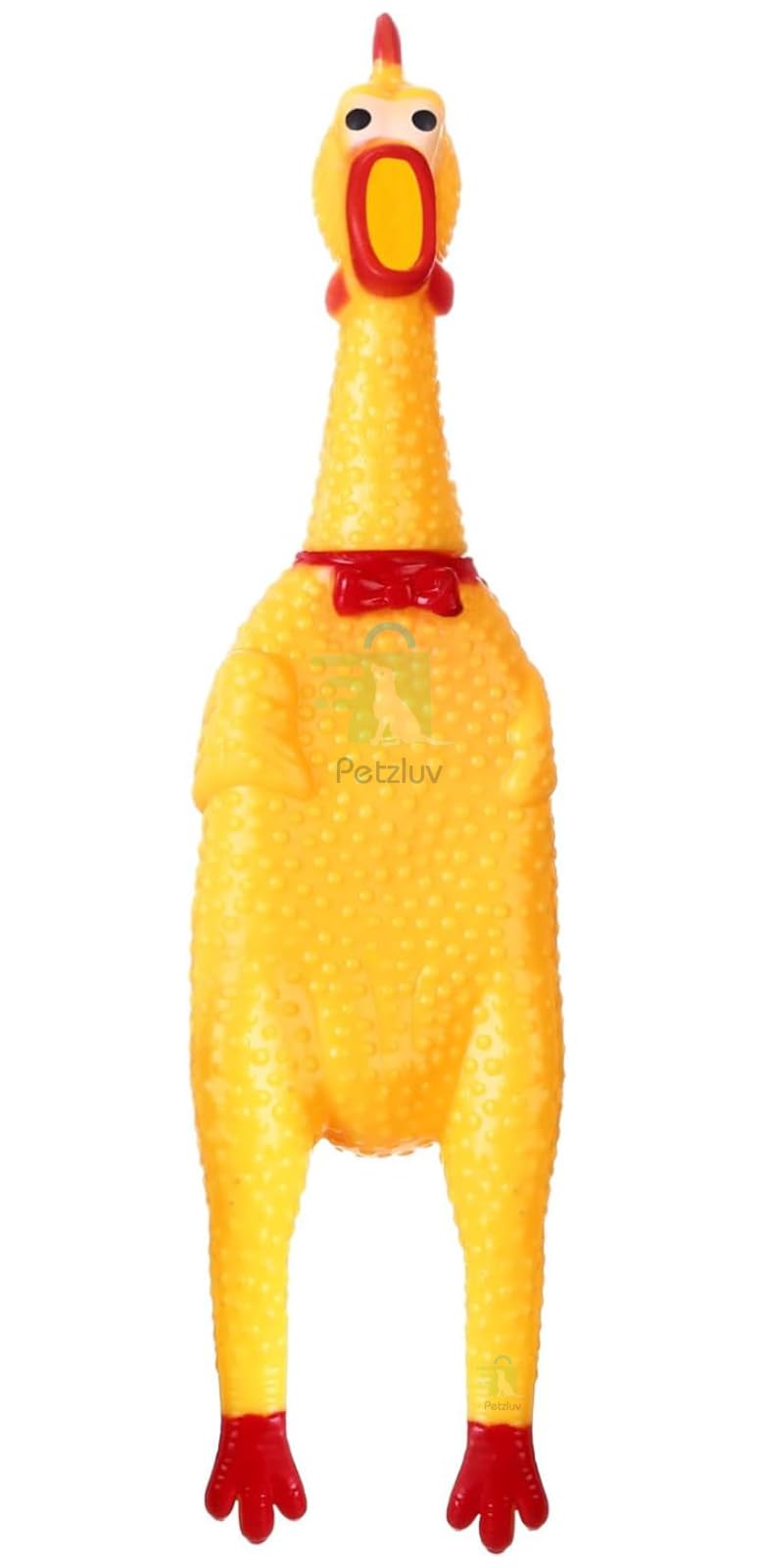 PETZLUV Extra Load Squawking Rubber Screaming Chicken Pet Dog Puppy Chew Toys - X-Large 16” - Yellow Squeeze Squeaky and Screaming Chicken for Adults (B0CQP598TK) Amazon Price History, Amazon Price Tracker