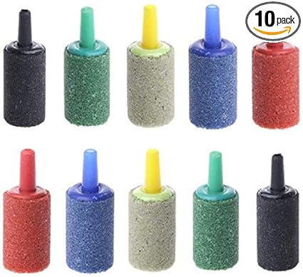 Jainsons Pet Products Multicolor Air Stone Bubble Diffuser Aquarium Air Stones Pack of 10 PCS