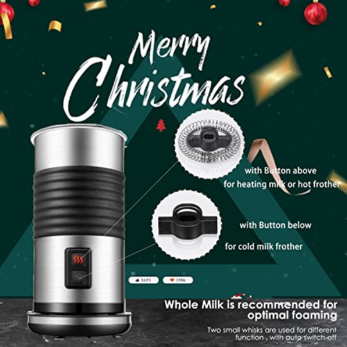 Milchaufschäumer Elektrisch, Elektrischer Milchdamp fer aus Edelstahl für heißen und kalten Milchschaum… – Bild 3