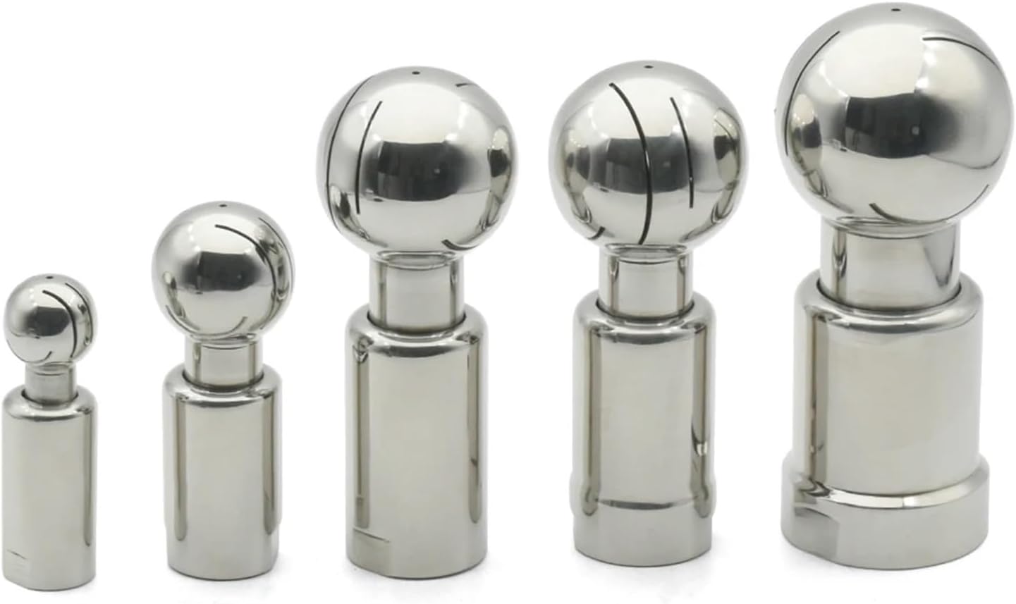 1/4" to 2" BSP Sanitary Rotating Spray Ball, 304/316L Stainless Steel CIP Tank Cleaning Head with Internal Thread(SS304,1 inch)