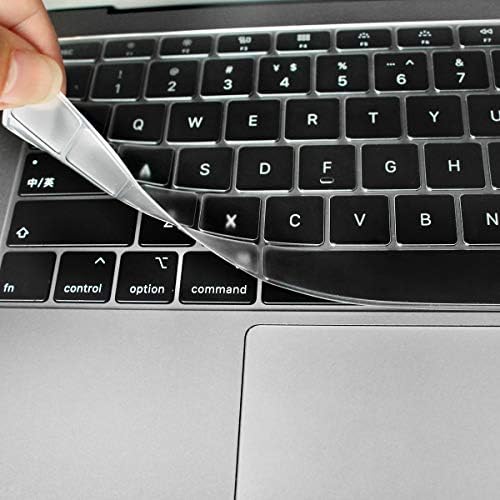 Se7enline Compatible with MacBook Pro 14 inch Keyboard Cover & 16 inch & MacBook Air 13.6 inch Keyboard Skin(UK Layout) 2021 2022 TPU Protector for M1 Pro/M1 Max/M2 A2442/A2485/A2681,Transparent/Clear