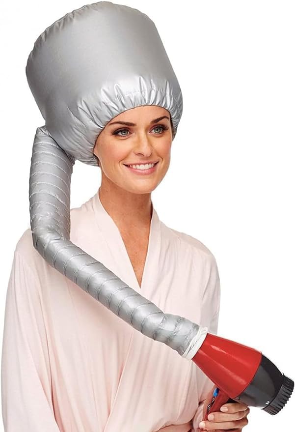 arup Hooded Hair Dryer Headband Integrated That Reduces Heat Around Ears & Neck - Hair Dryer Hooded Diffuser Cap for Curly, Speeds Up Drying Time, Safety Deep Conditioning at Home-image-35