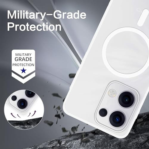 Image of amazon basics Luxury Paper Thin Case Cover for Oppo Reno 13 | Matte Finish | Compatible with magsafe | (White, Oppo Reno 13)