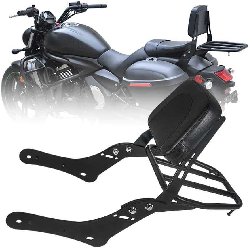 Motorcycle Sissy Bar for Vulcan s 650 VN 650, Motorcycle Rear Passenger Backrest with Luggage Rack for Kawasaki Vulcan S 650 VN650 Cafe SE 650 (2015-2024)