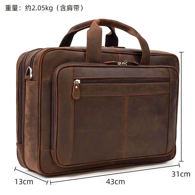 Sac d'ordinateur en cuir vintage pour le travail et vos porte-documents - 7