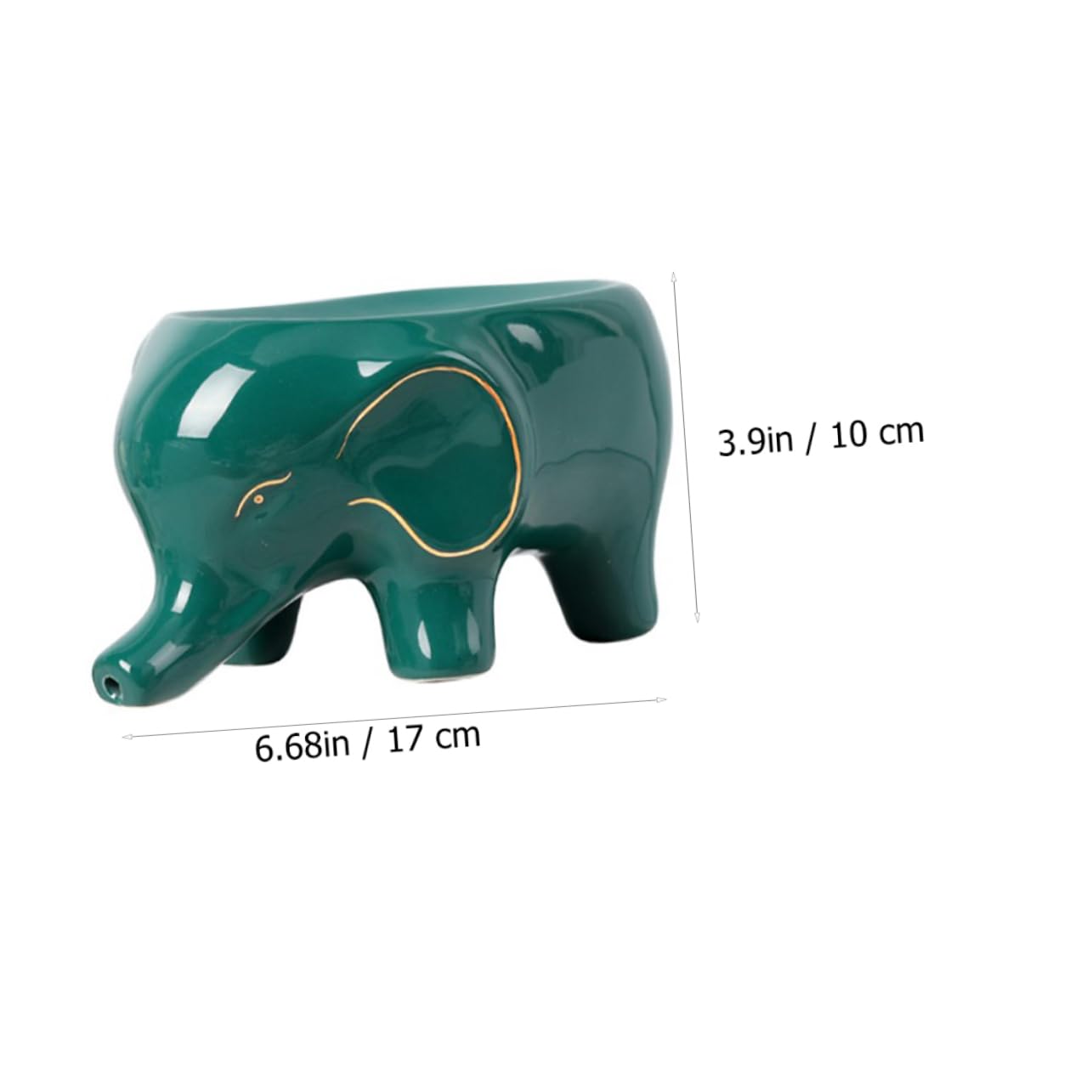 MUCKLILY 1Pc Creative Elephant Soap Box Light Luxury Soap Holder for Bathroom Kitchen and Shower Drain Design Decorative Home Accessory