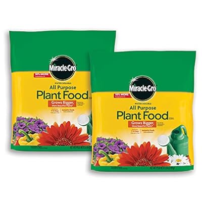 Miracle-Gro Water Soluble All Purpose Plant Food, 24-8-16, Instantly Fertilizes Plants, Waterproof Bag - 5.5 lb., 2-Pack