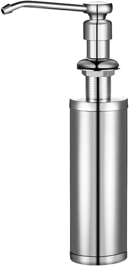 Dispenser Pump Soap Dispenser, Stainless Steel Pump Head Kitchen 10.8oz/11.8oz Sink Soap Dispenser Built in Bottle Hand Soap Dispenser Lotion Dispenser