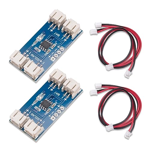 Comidox 2Pcs Solar Panel Module Solar Panel Battery Charger Module Lithium Battery Charging Module PH2.0 Automatically Recharging 4.4V-6V/1A with Wire