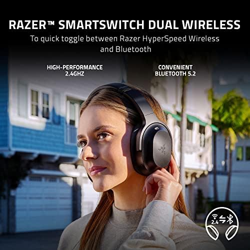 Razer Barracuda Pro - Wireless Gaming Headset (with Hybrid ANC, THX Achromatic Audio Amplifier, SmartSwitch Dual Wireless, TriForce 50mm Drivers, Integrated Beamforming Noise-Cancelling Mics) Black