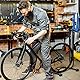 Relaxdays Fahrradständer Boden, für Reifenbreite bis 2,5, Fahrrad Ausstellungsständer, Vorder- & Hinterrad, schwarz