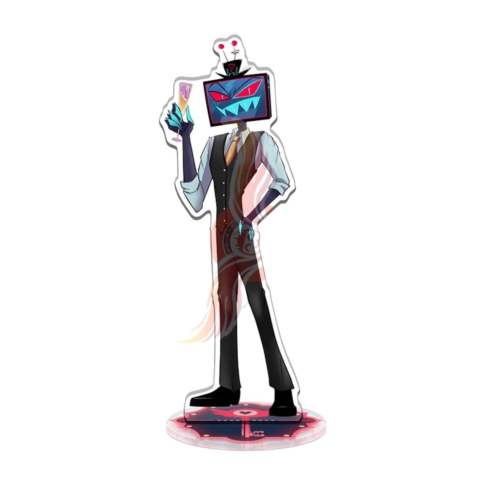BCFSITNBH Hazbin Hotel Merch Hasbin Hotel Stand Figure Alastor/Angel Dust/Lucifer/Vox Acrylic Stand Figure Standing Figurine Decorations Collectable for Fans A06