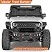 Hooke Road JK Tubular Front and Rear Bumper Kit for 2007-2018 Jeep Wrangler JK & JKU Unlimited 2 or 4 Doors, Off-road Bumper with Winch Plate, Hitch Receiver, D-rings
