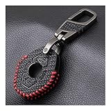 Cubierta de la llave del coche Estilo de fibra de carbono Estuche con llave de cuero remoto Cubierta de estilo de coche compatible con BMW X3 X5 Z3 Z4 3 5 7 Serie E38 E39 E46 E83 FOB Colocar Estuche p