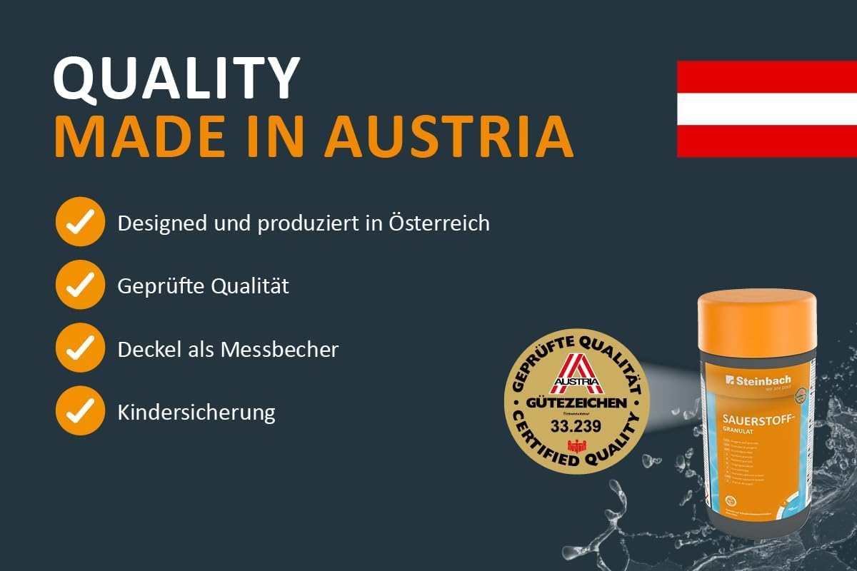 Steinbach | Wasserpflege Sauerstoff Starter Set I Pool Starterset für Einsteiger I Sauerstoffgranulat & Sauerstoffaktivator | Pool-Zubehör-Set ideal für Erstdosierung