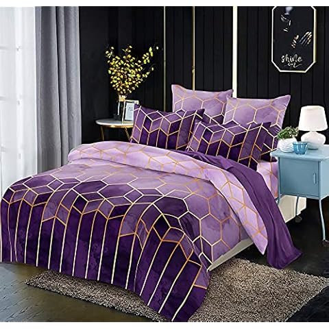 Luofanfei Housse de Couette 240x260 Lila Cover