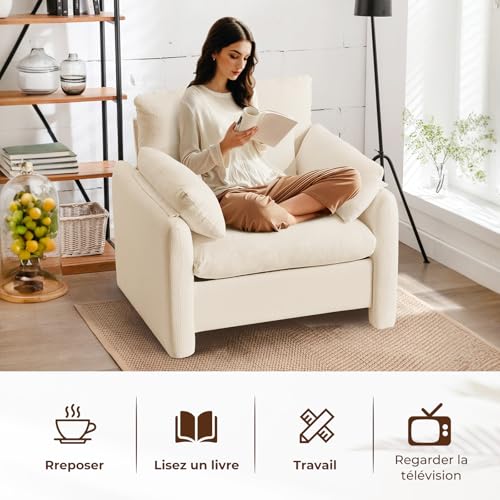 Fauteuil Relax Extra-Large Beige 150kg Ckaff