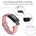 BingoFit Kids Fitness Tracker Watch with Heart Rate Monitor, Swimproof Kids Activity Tracker Pedometer Watch, Slim Sport Fitness Watch with Sleep Monitor, Calorie Counter for Kids Women Men (Pink)