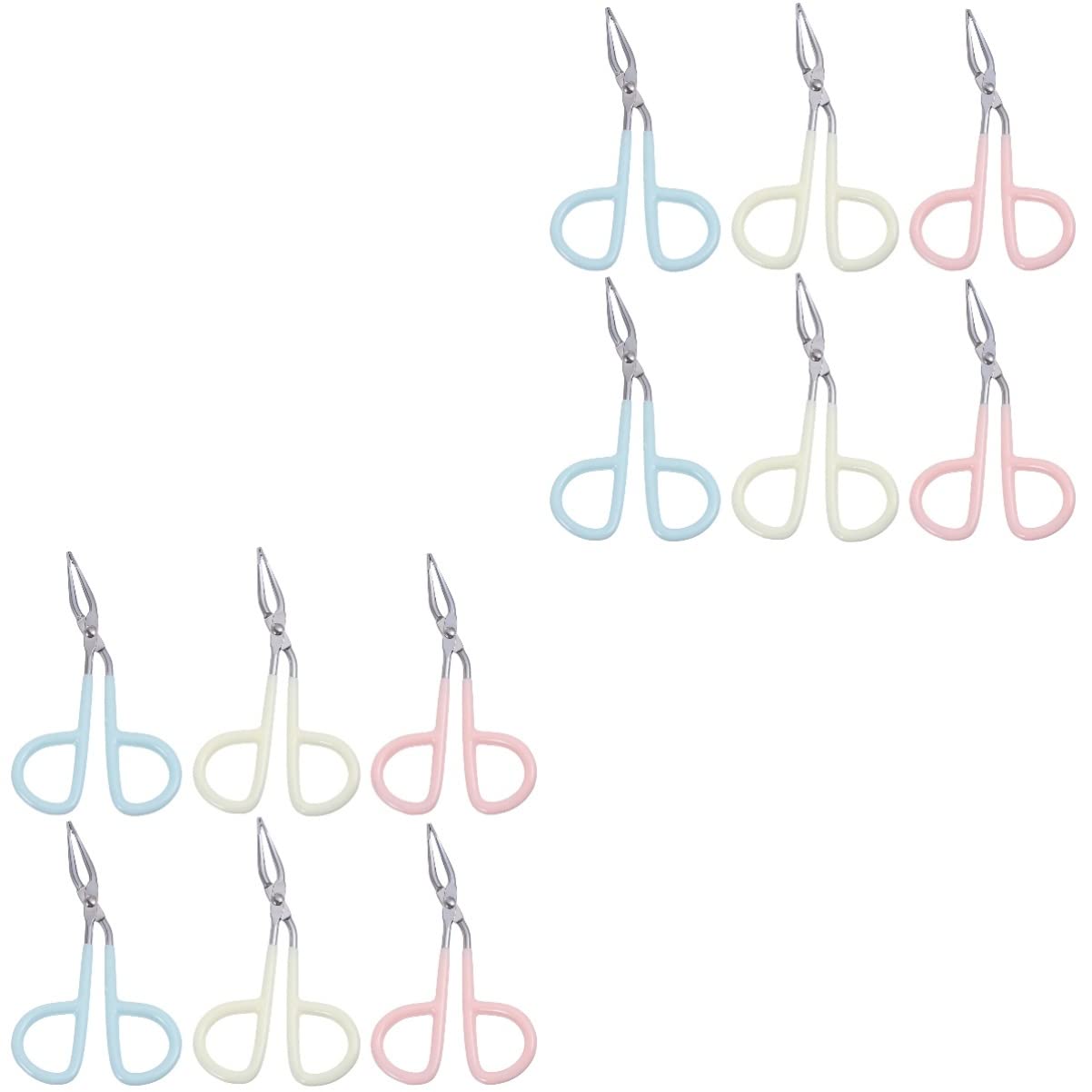 12pezzi Pinzette Sopracciglia Inossidabile Pinzette Per Make-up Per Rifinire e Sopracciglia Facili Usare e Resistenti