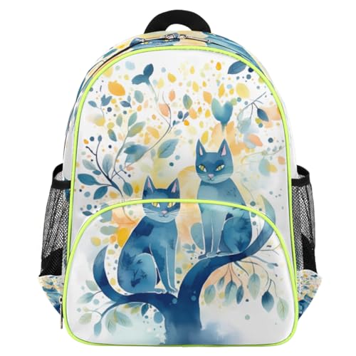 Sac à dos école maternelle chat aquarelle mignon petit sac de voyage pour filles et garçons
