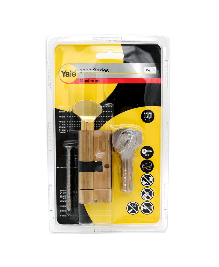 Cilindro Yale 35/35 con pomo para cerrar la puerta sin usar llaves