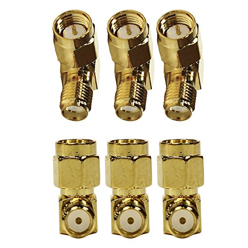 Adaptateur coaxial SMA mâle vers femelle haut blindage Seismic Audio SAPT316 coudé à 90°