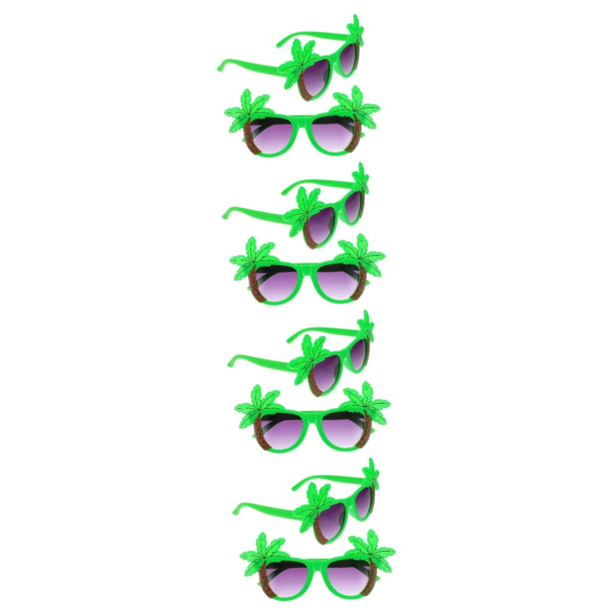 4 Set Occhiali Divertenti Hawaiani Per Feste Luau Accessori Festivi Con Design Palma E Cocco Per Estivi E Foto Divertenti 2 Pezzi * 4