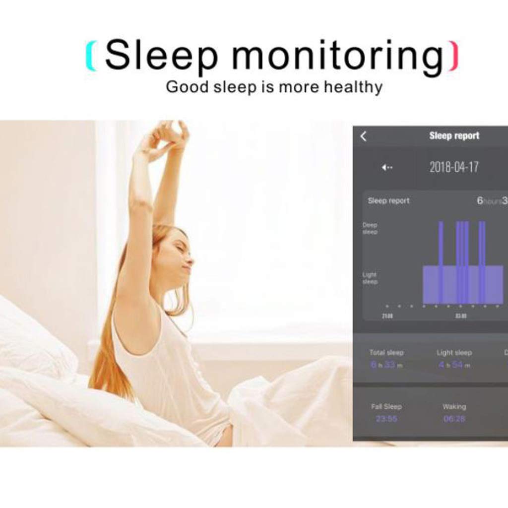 Activity Trackers, Impermeable Fitness Trackers Pantalla A Color Reloj Inteligente con Monitor De Ritmo Cardíaco Pasos para Hombres/Mujeres para Android iOS