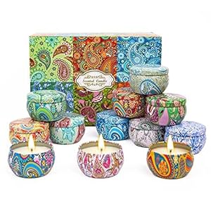 Dsclavacy Scented Candles for Women – 12Pcs 2.5OZ Natural Soy Wax Long Lasting Portable Travel Tin Aromatherapy Candles, Birthday & Christmas Gifts