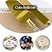 Adorox Elegant Cake Knife and Server Set - Stainless Steel with Crystal Handle - Perfect for Weddings & Anniversaries,and Special Celebrations (Gold)