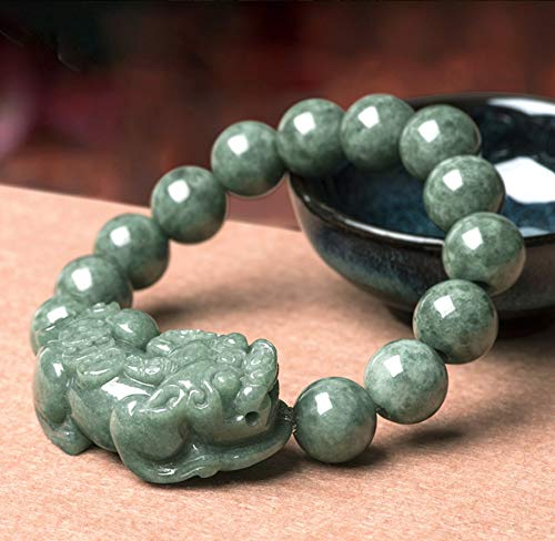 Bracelet Piyao Feng Shui jade birman pour attirer l'argent et la bonne chance - 5