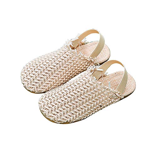 Kinder Clogs Gewebte Sommer Kinderschuhe Leicht Hausschuhe Gartenschuhe (Weiße, Numeric_26) Cover