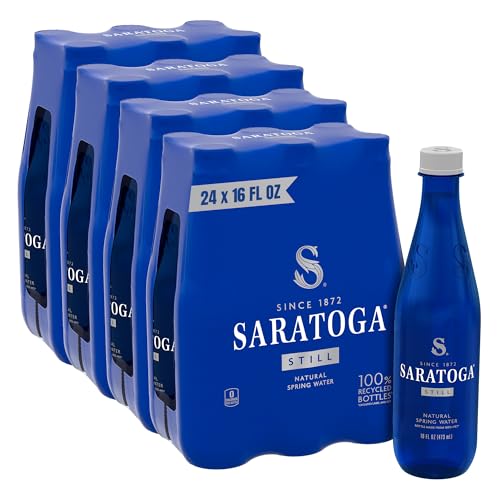 Image of Saratoga Spring Water, 24 Pack, 16 Fl Oz | Still Water | Recycled PET Plastic | Bottled